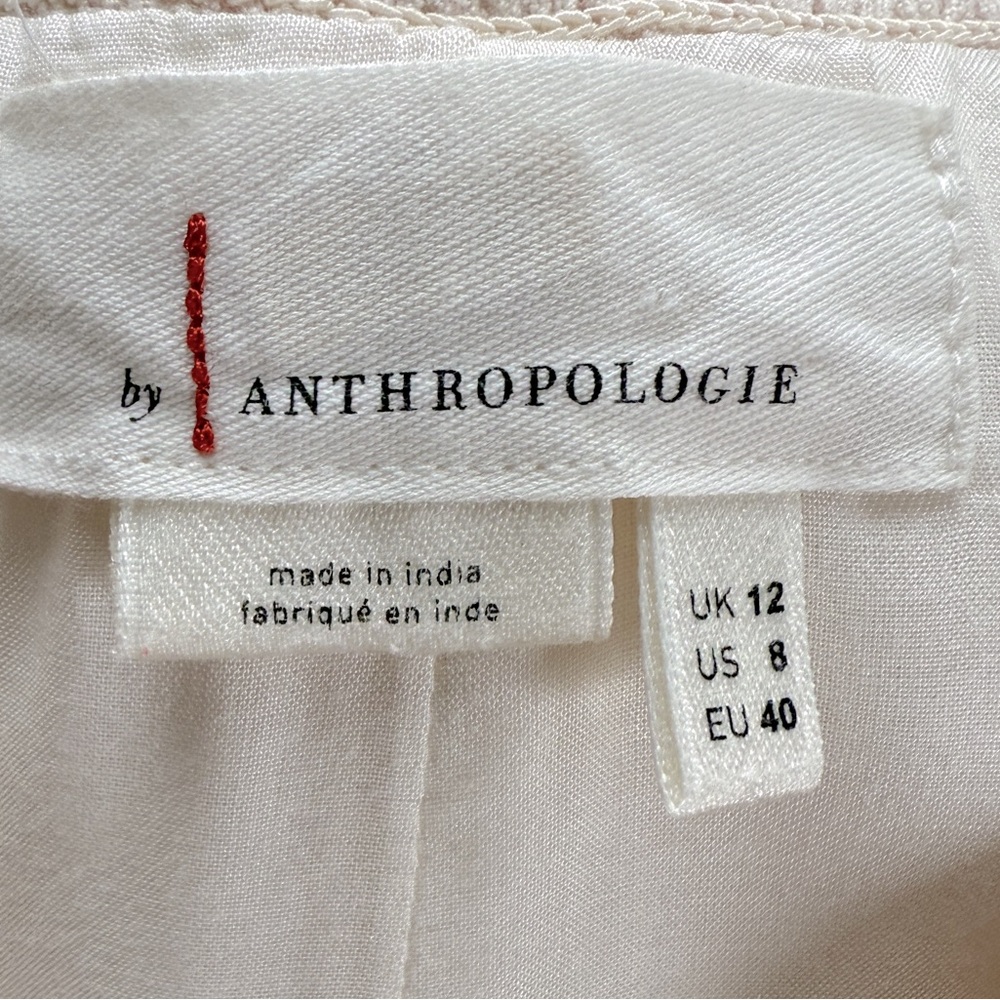 Anthropologie Cream and Orange Embroidered Pants - Picture 10 of 10